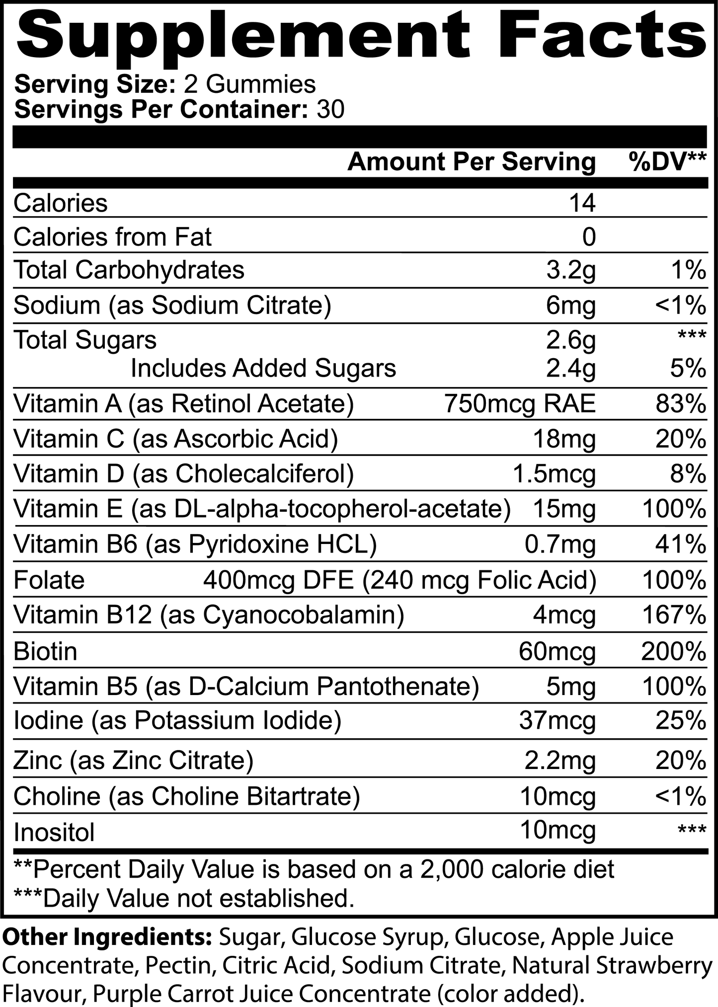 multivitamin bear gummies (adult)